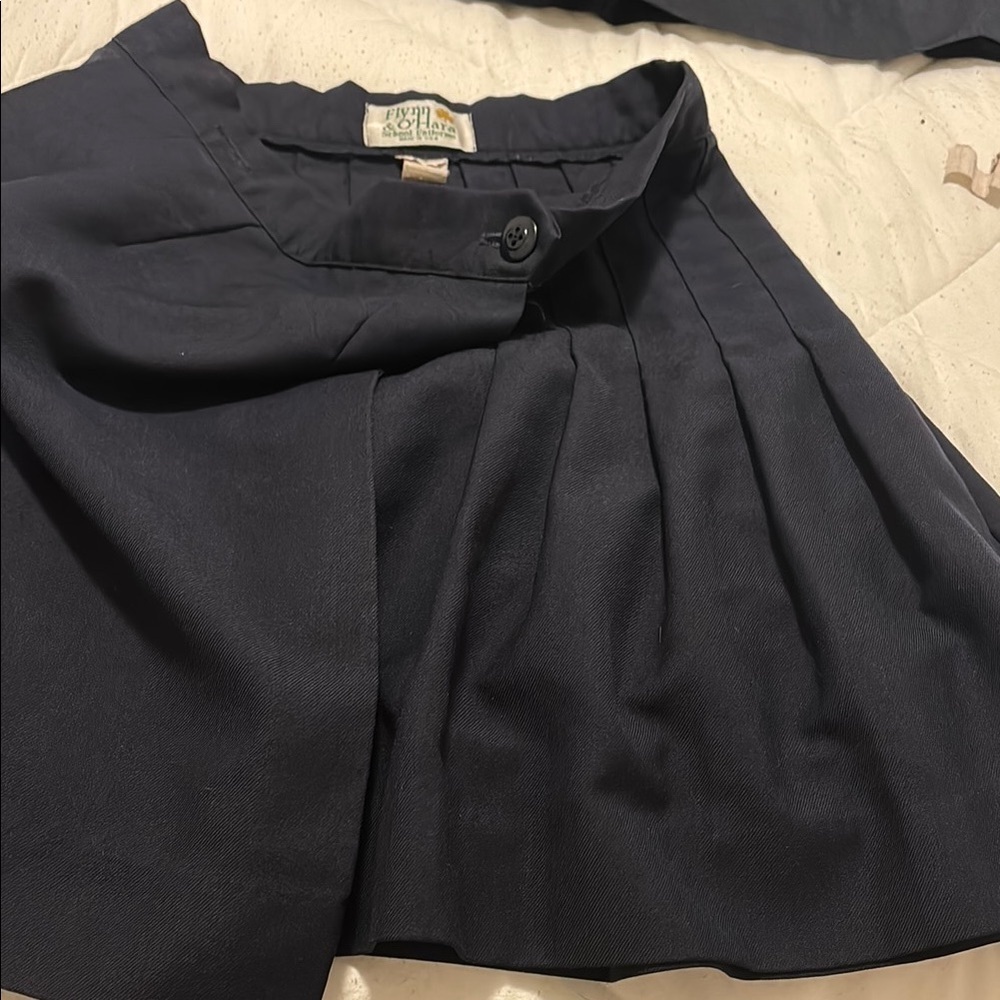 Navy Pleated Skirt Halloween school girl vibe